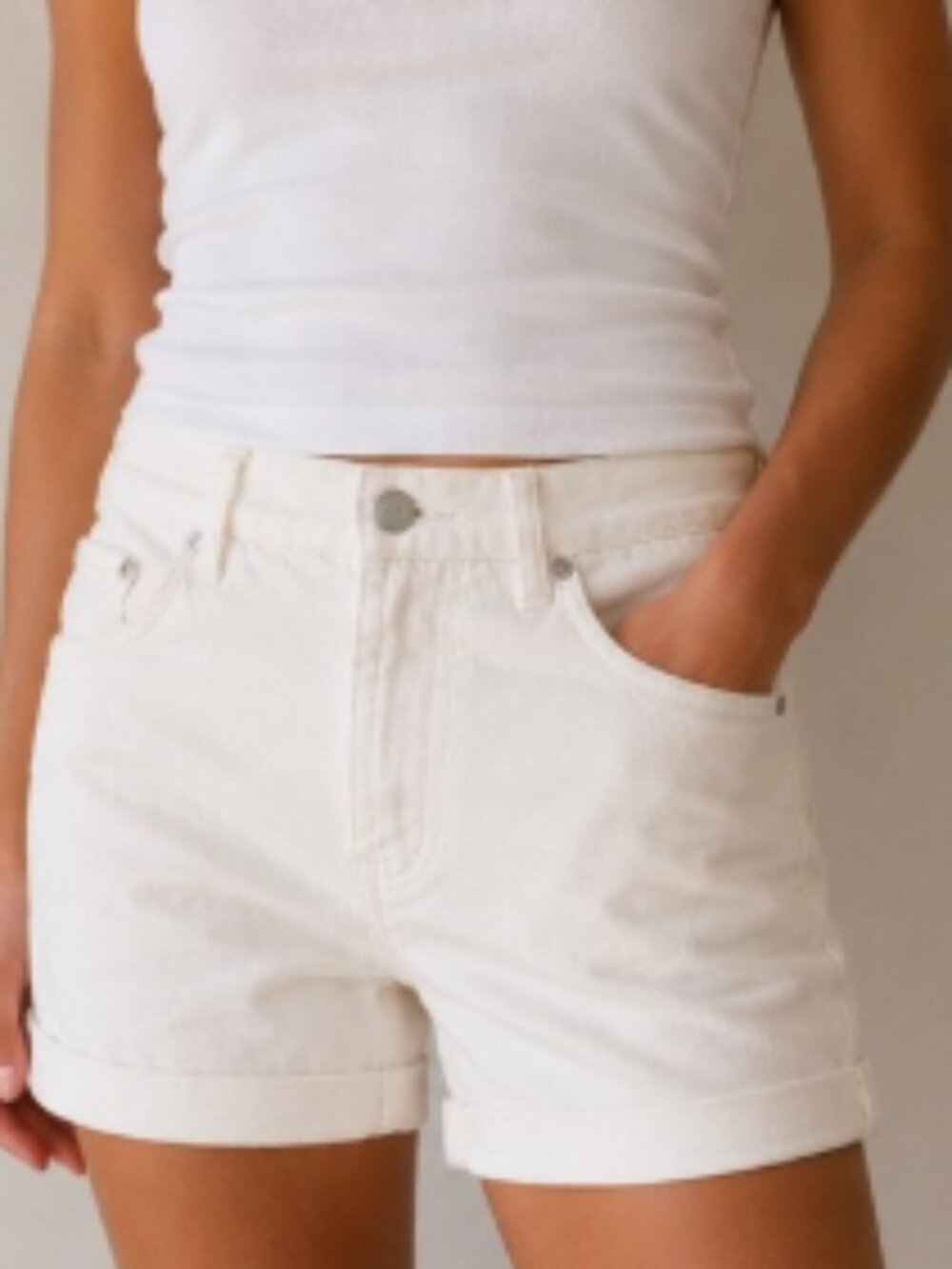GAP 1969 Sexy Boyfriend Denim Shorts, White, Size 34, NwT
